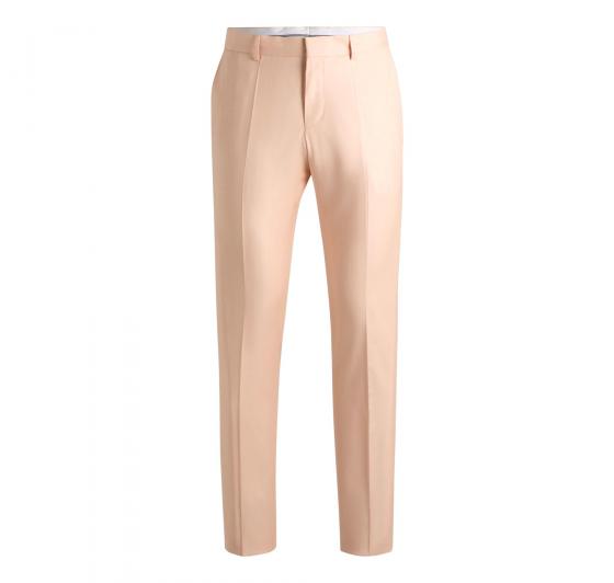 BOSS Pantalone Uomo Formali In Satin Di Misto Lana H Genius 50540715 Colore Arancio Chiaro