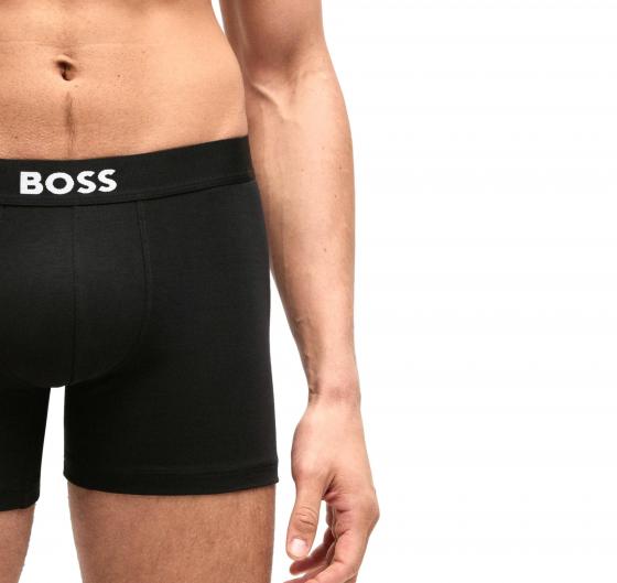 BOSS Boxer Uomo in Cotone Elasticizzato con Logo in Confezione da Tre Modello BoxerBr 3P BOSS ONE 50544272 Colore Nero