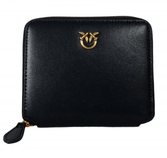 PINKO Portafoglio Donna Taylor Zip Around Vitello Seta 100249 Z99Q Colore Nero