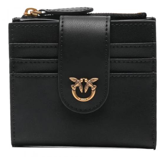 PINKO Portafoglio Donna In Pelle Multi Purpose Wallet 103610 Z99Q Colore Nero