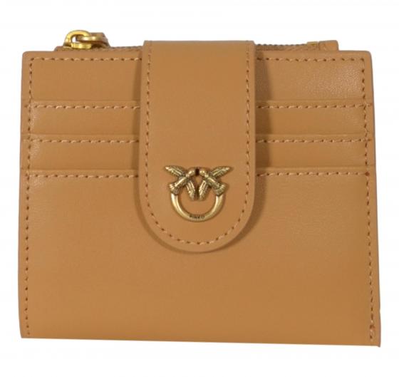 PINKO Portafoglio Donna In Pelle Multi Purpose Wallet 103610 C83Q Colore Cuoio
