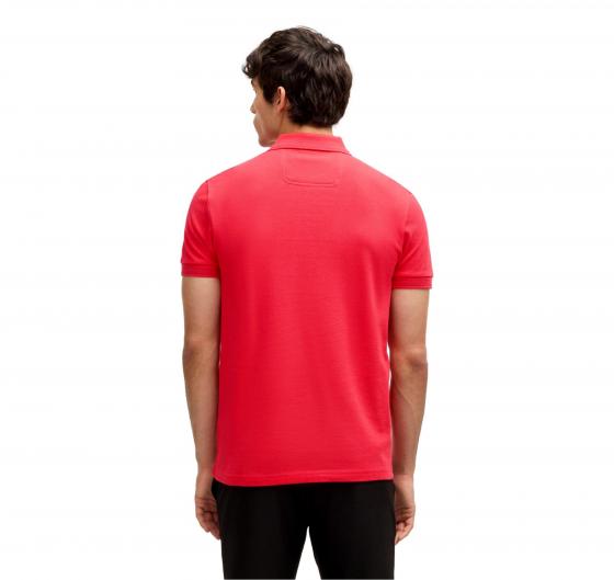 BOSS Polo Uomo in Piqué di Cotone Con Logo Sul Sottocollo Modello Paddy 50469055 Colore Rosso