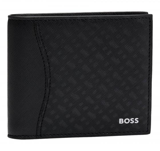 BOSS Portafoglio Con Finitura Lavorata e Motivo Con Monogrammi Modello Zair_M_4cc Coin 50542388 Colore Nero
