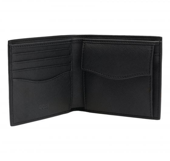 BOSS Portafoglio Con Finitura Lavorata e Motivo Con Monogrammi Modello Zair_M_4cc Coin 50542388 Colore Nero