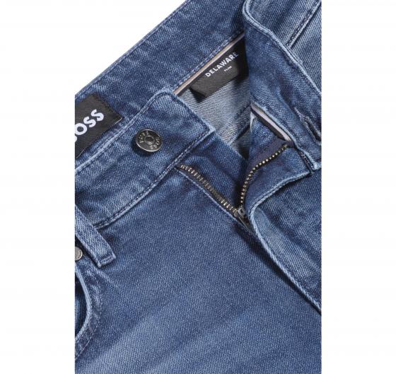 BOSS Jeans Uomo Slim Fit In Comodo Denim Elasticizzato C-Delaware 50538537 Colore Blu