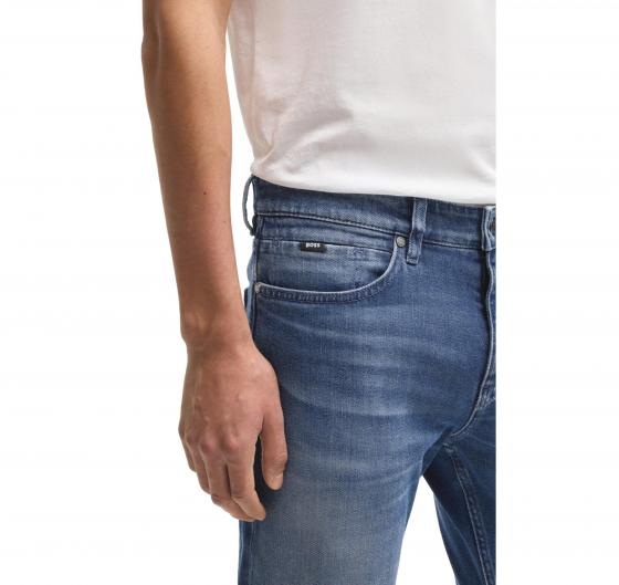 BOSS Jeans Uomo Slim Fit In Comodo Denim Elasticizzato C-Delaware 50538537 Colore Blu