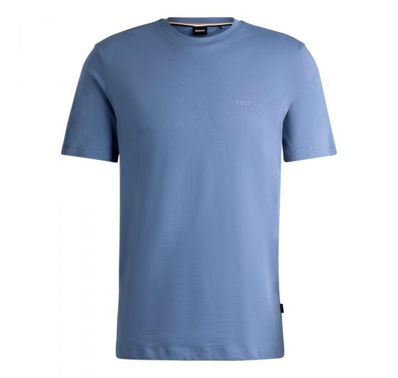 BOSS T Shirt Uomo In Jersey Di Cotone Con Logo Stampato In Gomma Thompson 50468347 459 Colore Blu