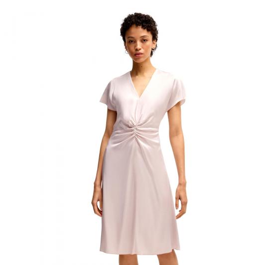 BOSS Abito Donna Con Scollo a V e Arricciatura In Vita Dulania 50537964 Colore Rosa Chiaro