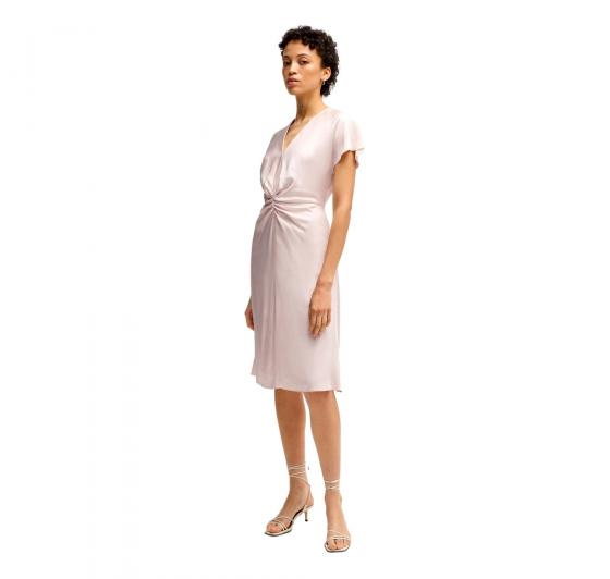 BOSS Abito Donna Con Scollo a V e Arricciatura In Vita Dulania 50537964 Colore Rosa Chiaro