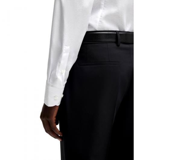 BOSS Camicia Uomo Slim Fit Con Jacquard a Foglia H HANK kent C1 214 50539245 Colore Bianco