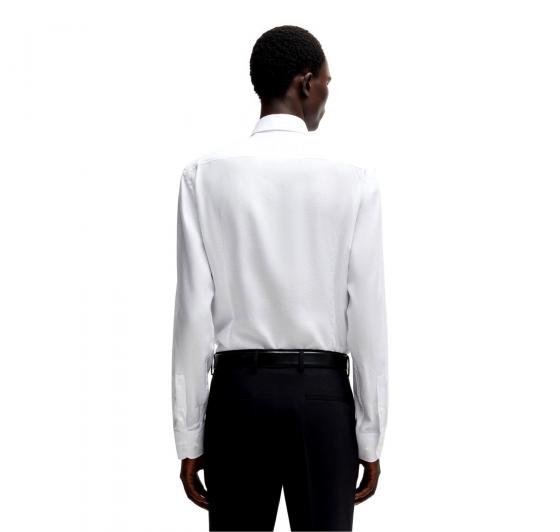 BOSS Camicia Uomo Slim Fit Con Jacquard a Foglia H HANK kent C1 214 50539245 Colore Bianco