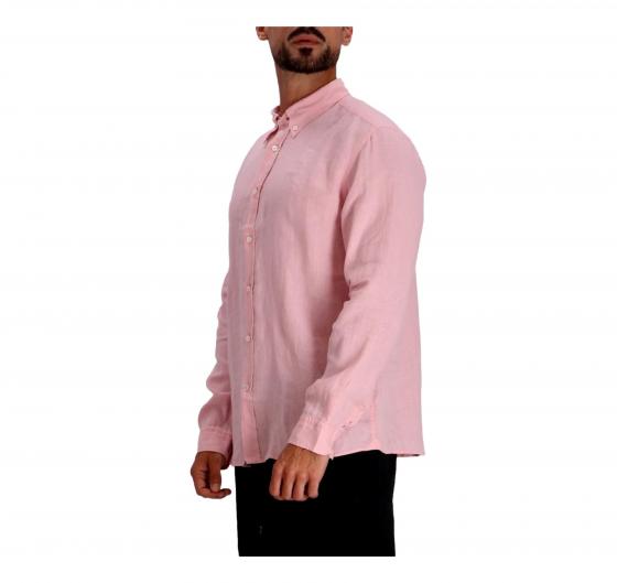 BOSS Camicia Uomo Button Down Slim Fit In Lino MODELLO H ROAN BD E C1 243 50520283 Colore Rosa