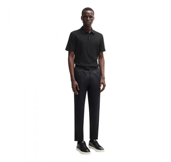 BOSS Polo Uomo In Cotone Con Monogramma Jacquard Tono Su Tono H Pack 80 50537132 Colore Nero