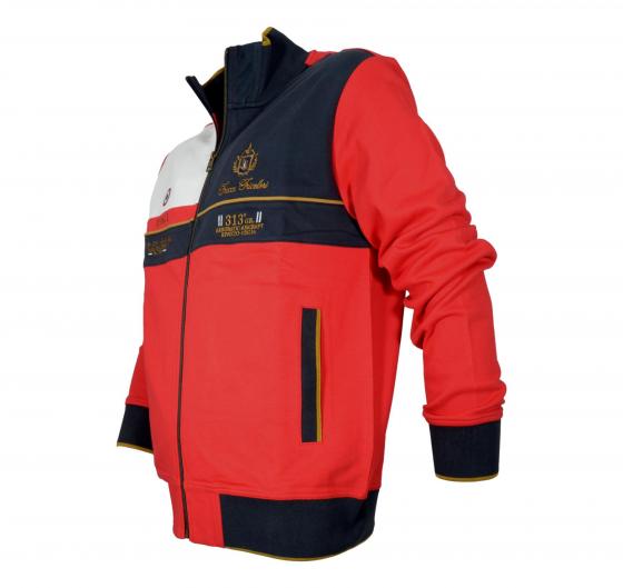 AERONAUTICA MILITARE Felpa Uomo Frecce Tricolori con Ricami FE2011 Colore Rosso