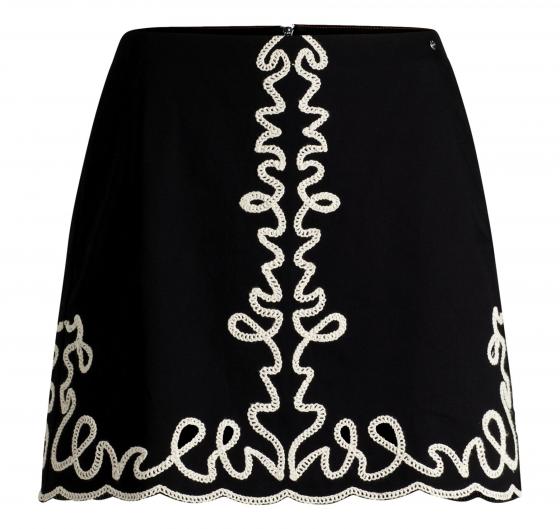 BOSS Gonna Donna In Cotone Con Ricamo A Contrasto MODELLO C_Valembroi 50540412 Colore Nero