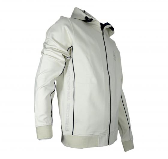 AERONAUTICA MILITARE Felpa Aperta con Cappuccio Frecce Tricolori FE2014 Colore Bianco