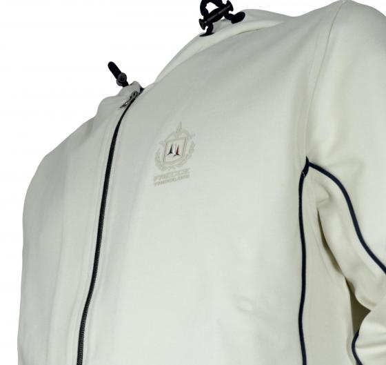 AERONAUTICA MILITARE Felpa Aperta con Cappuccio Frecce Tricolori FE2014 Colore Bianco