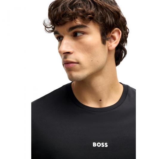 BOSS Pigiama Uomo In Cotone Con Logo e Monogrammi In Confezione Regalo Relax Short Set 50540613 Colore Nero