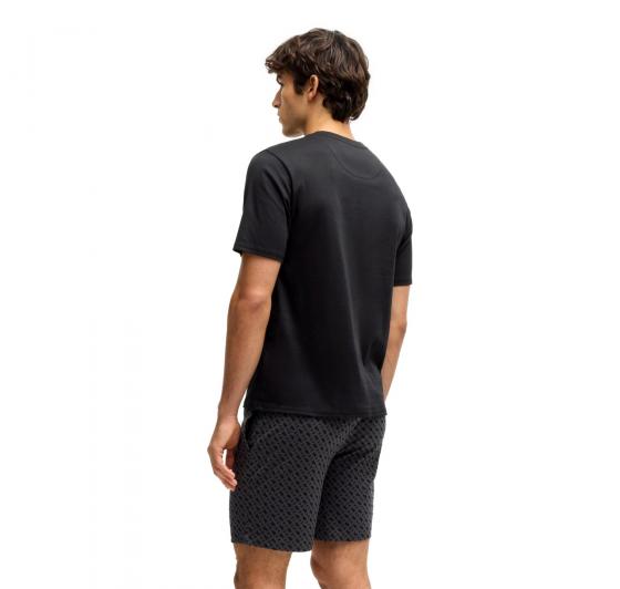 BOSS Pigiama Uomo In Cotone Con Logo e Monogrammi In Confezione Regalo Relax Short Set 50540613 Colore Nero