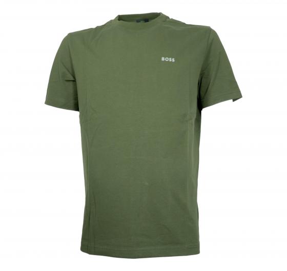 BOSS T Shirt Uomo Regular Fit In Cotone Elasticizzato Con Logo a Contrasto Tee 50506373 Colore Verde