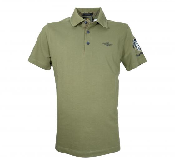 AERONAUTICA MILITARE Polo Uomo Basica In Cotone Manica Corta PO1866P310 Colore Verde