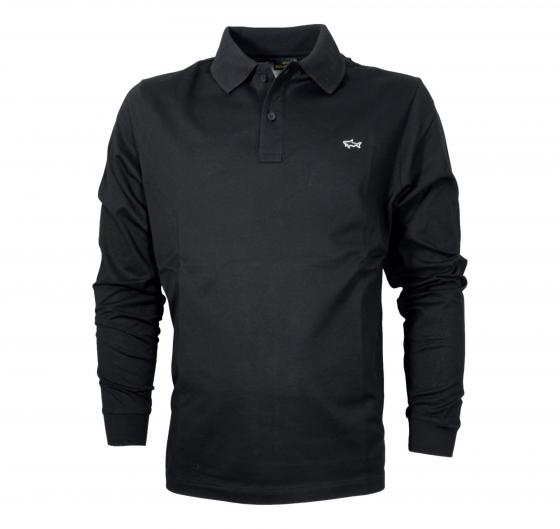 PAUL SHARK Polo Uomo Manica Lunga In Pique Di Cotone C0P1229 011 Colore Nero