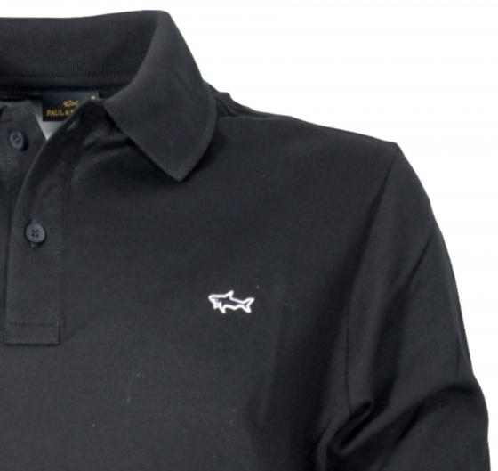 PAUL SHARK Polo Uomo Manica Lunga In Pique Di Cotone C0P1229 011 Colore Nero