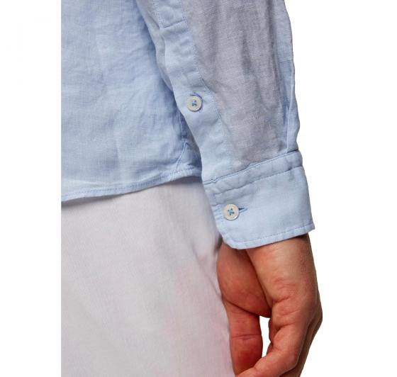 BOSS Camicia Uomo Button Down Slim Fit In Lino H Roan BD E C1 243 50520283 Colore Celeste