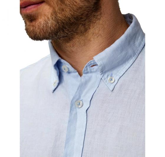 BOSS Camicia Uomo Button Down Slim Fit In Lino H Roan BD E C1 243 50520283 Colore Celeste