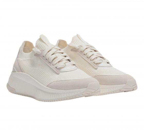 BOSS Sneakers Donna Con Tomaia In Maglia E Rifiniture In Pelle Scamosciata MODELLO TTNMEVO Slon Lowkn 50536413 Colore Neutro