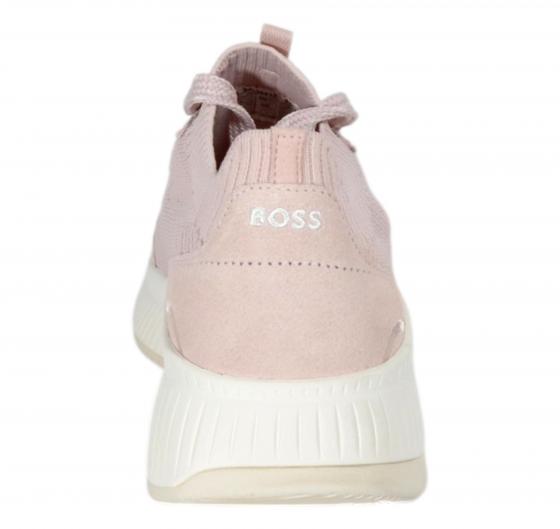 BOSS Sneakers Donna Con Tomaia In Maglia E Rifiniture In Pelle Scamosciata MODELLO TTNMEVO Slon Lowkn 50536413 Colore Rosa