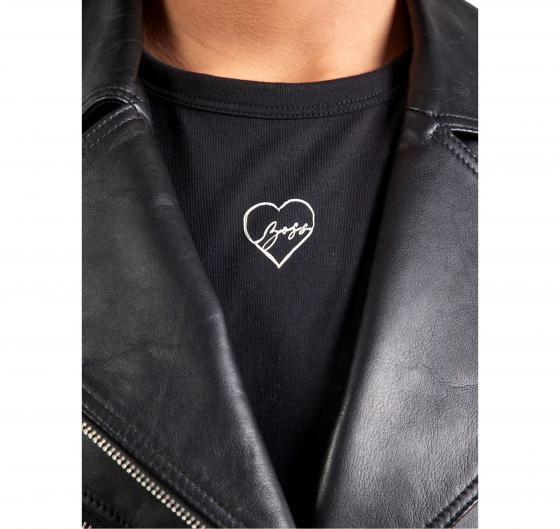 BOSS T Shirt Donna Con Logo Ricamato MODELLO C_Elogo_21 50540260 001 Colore Nero