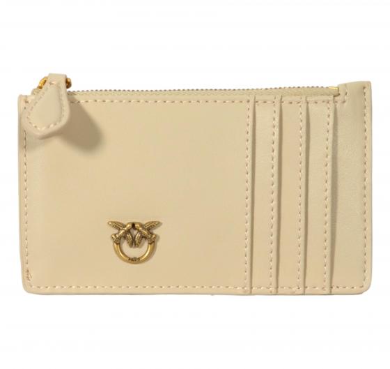 PINKO Portacarte Con Zip Donna Airone Cardholder 100251 C50Q Colore Beige