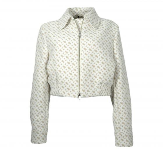 BOSS Giubbotto Donna In Tessuto Monogramma BB Jalula 50540231 Colore Beige Chiaro