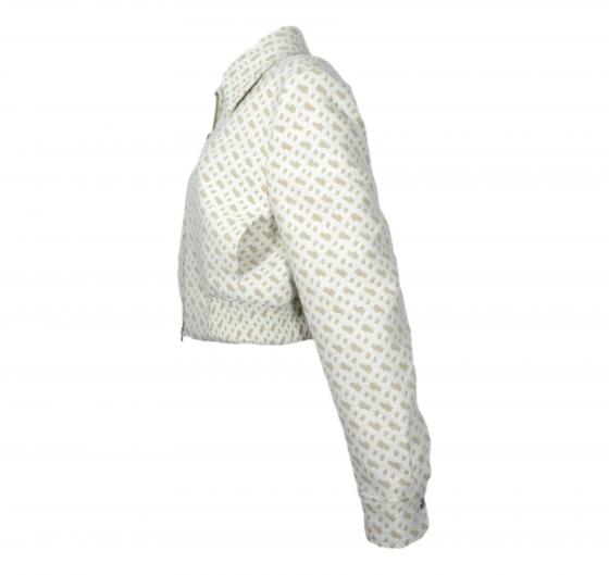 BOSS Giubbotto Donna In Tessuto Monogramma BB Jalula 50540231 Colore Beige Chiaro