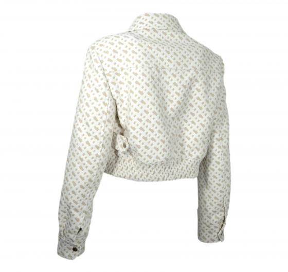 BOSS Giubbotto Donna In Tessuto Monogramma BB Jalula 50540231 Colore Beige Chiaro