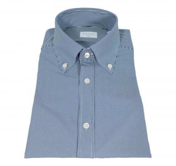 XACUS Camicia Uomo Botton Down Tessuto Elasticizzato Active 81619002 Colore Riga Sottile Blu