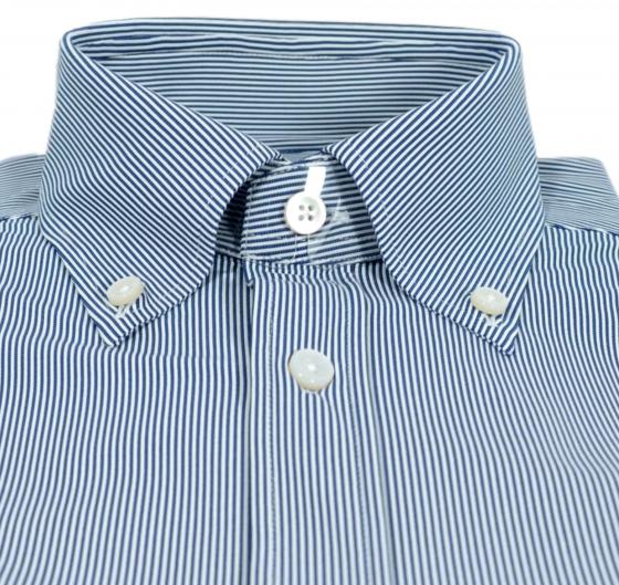 XACUS Camicia Uomo Botton Down Tessuto Elasticizzato Active 81619002 Colore Riga Sottile Blu