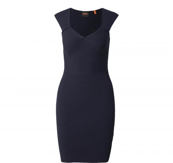 BOSS Vestito Donna In Maglia A Coste C Foberts 50535507 Colore Blu Scuro