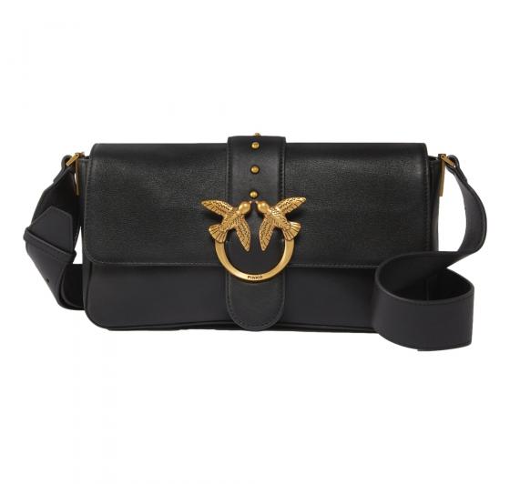 PINKO Borsa Donna Love One Classic Slouchy Morbida a Spalla 104524 Z99Q Colore Nero