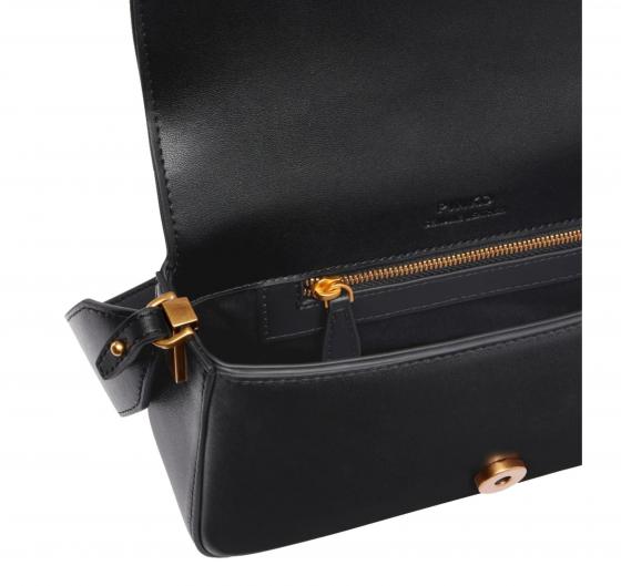 PINKO Borsa Donna Love One Mini Slouchy Vitello Morbido 104340 Z99Q Colore Nero