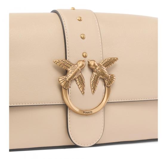 PINKO Borsa Donna Love One Classic Slouchy Morbida a Spalla 104524 C50Q Colore Beige