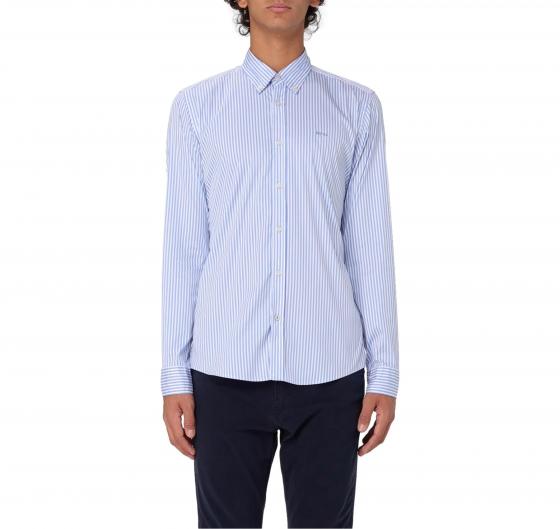 BOSS Camicia Uomo Slim Fit In Cotone A Righe H ROAN BD E C1 243 50520285 Colore Celeste