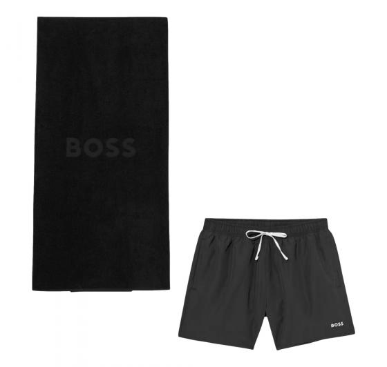 BOSS Set Uomo Telo Mare e Costume Beach Set 50536351 Colore Nero