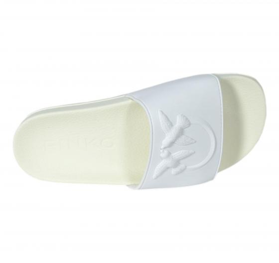 PINKO Ciabatta Donna Da Mare Dilly 01 Slipper Rubberized SS0093E027 Z1B Colore Bianco