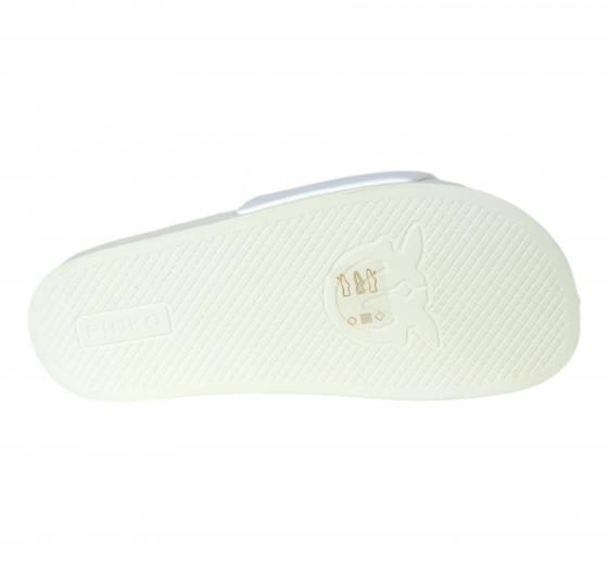 PINKO Ciabatta Donna Da Mare Dilly 01 Slipper Rubberized SS0093E027 Z1B Colore Bianco