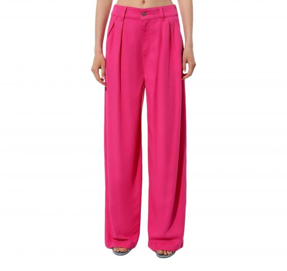 BOSS Pantaloni Donna a Gamba Larga in Morbido Twill C_Tanjura-W 50521120 Colore Fuxia