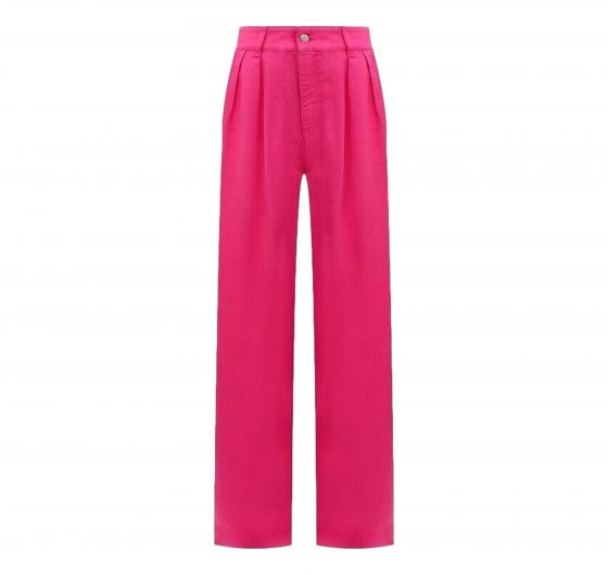 BOSS Pantaloni Donna a Gamba Larga in Morbido Twill C_Tanjura-W 50521120 Colore Fuxia