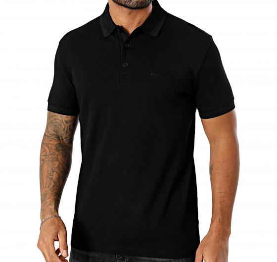 BOSS Polo Uomo Paddy In Pique Di Cotone Con Logo Sottocollo 50469055 Colore Nero