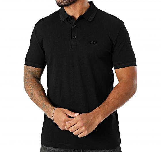 BOSS Polo Uomo Paddy In Pique Di Cotone Con Logo Sottocollo 50469055 Colore Nero
